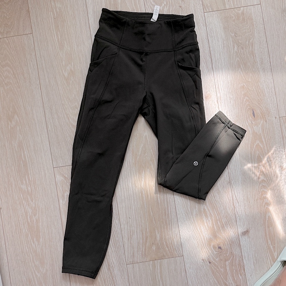 lululemon Fast and Free olive green Leggings